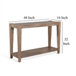 Lilly Sofa Table- 1 Shelf- Light Brown Mahogany- Rectangular 48 Inch