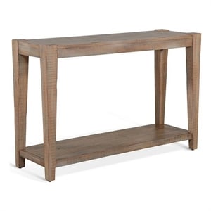 Lilly Sofa Table- 1 Shelf- Light Brown Mahogany- Rectangular 48 Inch