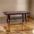 Odel Coffee Table- 1 Shelf- Dark Brown Mahogany- Rectangular 49 Inch