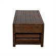 Flint Coffee Table- 2 Drawers- Crates- Dark Brown Mahogany- 50 Inch