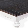 Kiyan Coffee Table- White- Dark Brown Mahogany- Rectangular 52 Inch