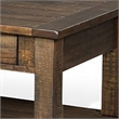 Flint Coffee Table- 2 Drawers- Shelf- Dark Brown Mahogany- 48 Inch
