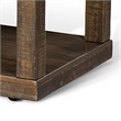 Flint Coffee Table- 2 Drawers- Shelf- Dark Brown Mahogany- 48 Inch