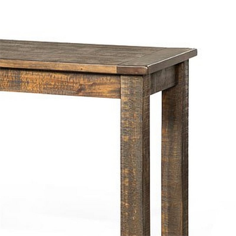 Flint Sofa Table- Dark Brown Mahogany Wood Frame- Rectangular 48 Inch