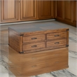 Zinia Coffee Table- 4 Drawers- Plinth Medium Brown Mindi Wood- 50 Inch