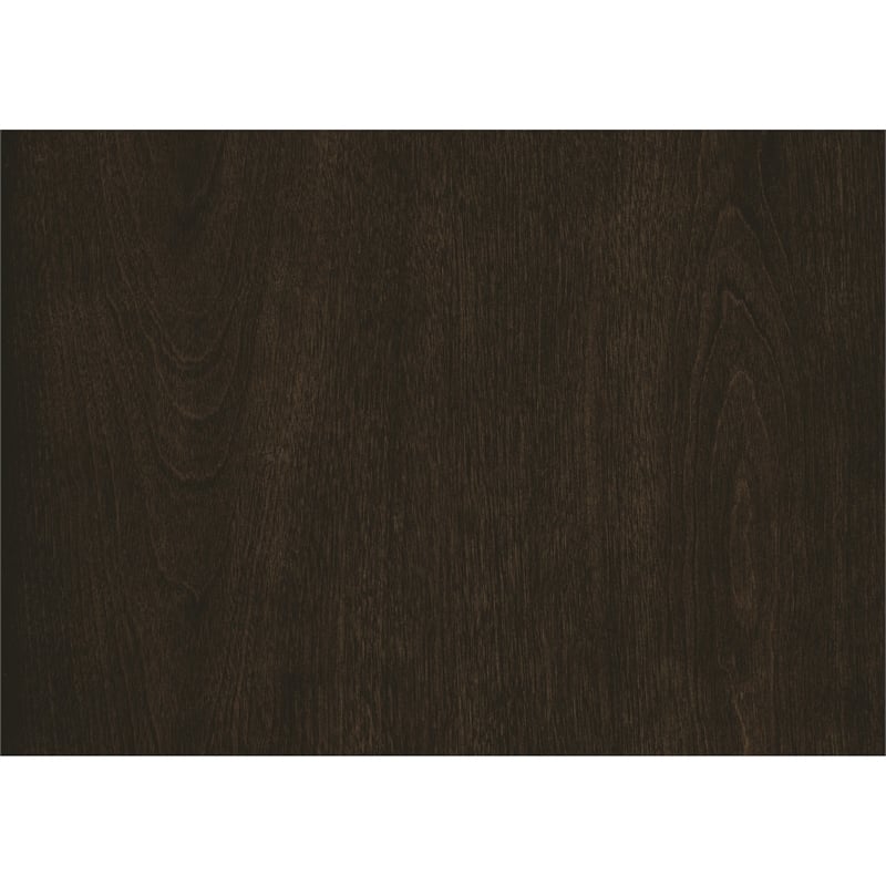 Berny Coffee Table- 2 Drawer and Glass Top- Charcoal Brown 46 Inch