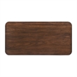 Manny Coffee Table- 2 Tambour Doors- A-Frame Walnut Brown 48 Inch