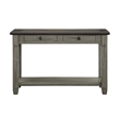 Rome 48 Inch Sofa Table- Rectangular- 2 Drawers- Brown- Gray- Solid Wood