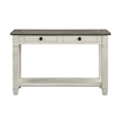 Rome 48 Inch Sofa Table- Rectangular- 2 Drawers- White- Brown- Solid Wood