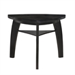 Elsaa 41 Inch Bar Height Table- Triangular- 1 Open Shelf Black Solid Wood