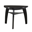 Elsaa 41 Inch Bar Height Table- Triangular- 1 Open Shelf Black Solid Wood