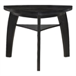 Elsaa 41 Inch Bar Height Table- Triangular- 1 Open Shelf Black Solid Wood