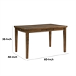 Trea 36 Inch Counter Height Table- Rectangular- 4 Drawers- Cherry Brown