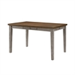 Trea 36 Inch Counter Height Table- 6 Seater- 4 Drawers- Cherry Brown- Gray