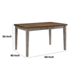 Trea 36 Inch Counter Height Table- 6 Seater- 4 Drawers- Cherry Brown- Gray