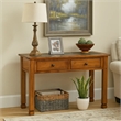 Marv Sofa Table w 2 Drawers- 48 Inch Rectangular Slate Inlay- Brown