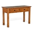 Marv Sofa Table w 2 Drawers- 48 Inch Rectangular Slate Inlay- Brown