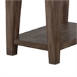 Yael Accent Side Table- Tapered Legs- 25 Inch Rectangular- Brown