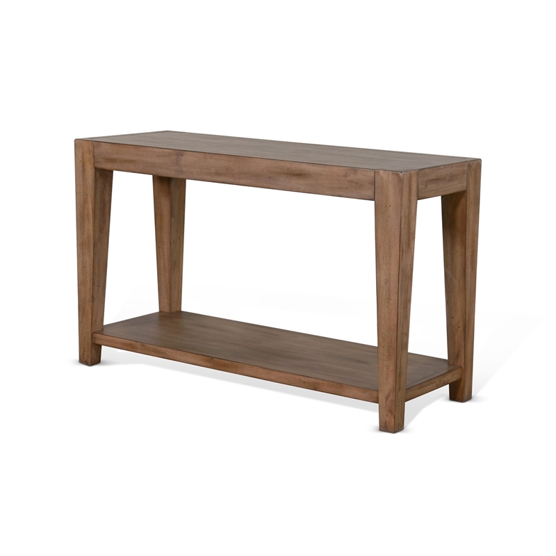 Yael Sofa Table- Tapered Legs- 50 Inch Rectangular Top- Light Brown