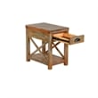 Rany Accent Table- Drawer- Shelf- 22 Inch Rectangular Top- Light Brown