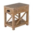 Rany Accent Table- Drawer- Shelf- 22 Inch Rectangular Top- Light Brown