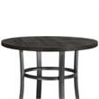 Flint Counter Height Table Round 36 Inch- Dark Brown Mahogany w Metal