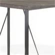 Zayle Counter Height Table- Dark Brown Mahogany Wood- Metal- 47 Inch