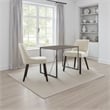 Zayle Counter Height Table- Dark Brown Mahogany Wood- Metal- 47 Inch