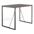 Zayle Counter Height Table- Dark Brown Mahogany Wood- Metal- 47 Inch