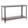 Ayka Sofa Table w Shelf- Nailhead Accent- 48 Inch Rectangular Brown