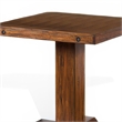 Reggie Bar Table- Adjustable Pedestal Base- 36 Inch Square Top- Brown