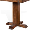 Reggie Bar Table- Adjustable Pedestal Base- 36 Inch Square Top- Brown
