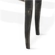 Rena Side End Table with Scallop Trim- 28 Inch Rustic Black Mahogany