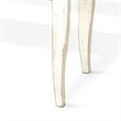 Rena Side End Table- Scallop Trim- 28 Inch Distressed White Mahogany