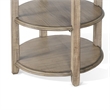 Rena Side End Table- 2 Shelves- 24 Inch Plank Light Brown Mahogany