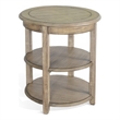 Rena Side End Table- 2 Shelves- 24 Inch Plank Light Brown Mahogany