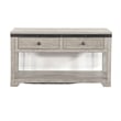 Nelly Sofa Table w Drawer- Shelf- 48 Inch- Black- Gray Mahogany Wood