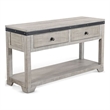 Nelly Sofa Table w Drawer- Shelf- 48 Inch- Black- Gray Mahogany Wood