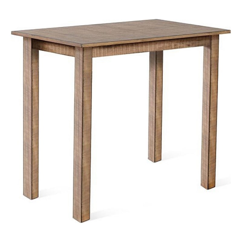 Rena Counter Table- 48 Inch Rectangular Beige Pebble Mahogany Wood