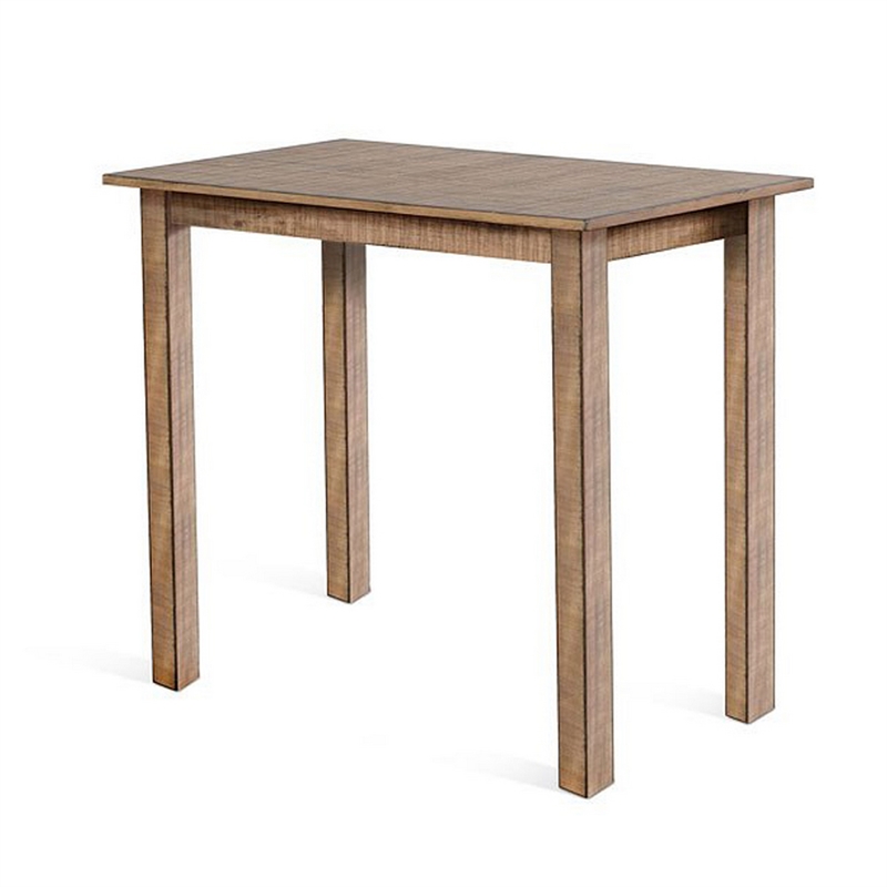 Rena Counter Table- 48 Inch Rectangular Beige Pebble Mahogany Wood