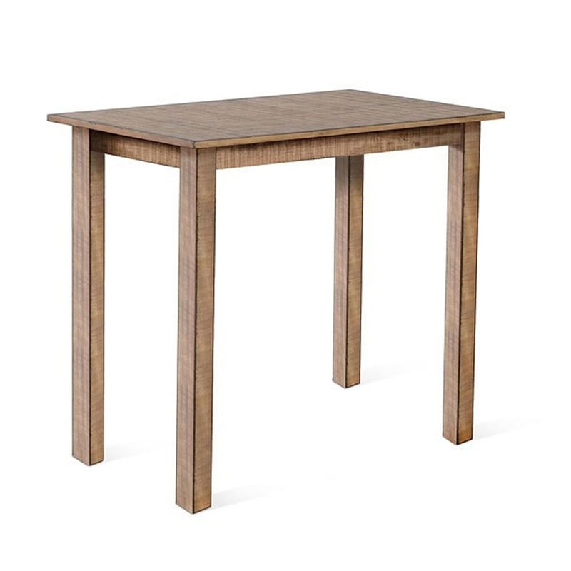 Rena Counter Table- 48 Inch Rectangular Beige Pebble Mahogany Wood