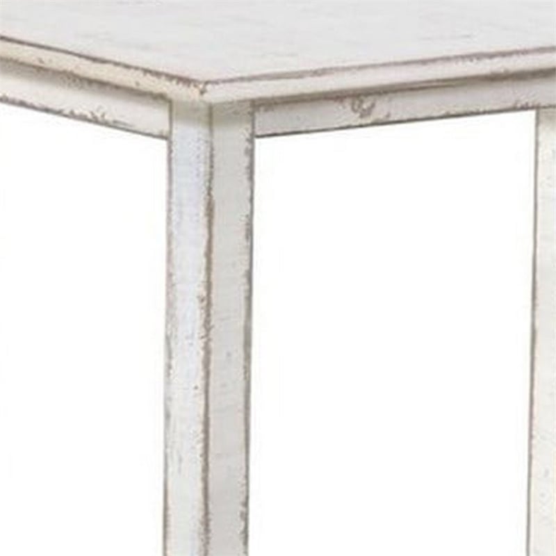 Rena Counter Table- 48 Inch Rectangular White Sand Mahogany Wood
