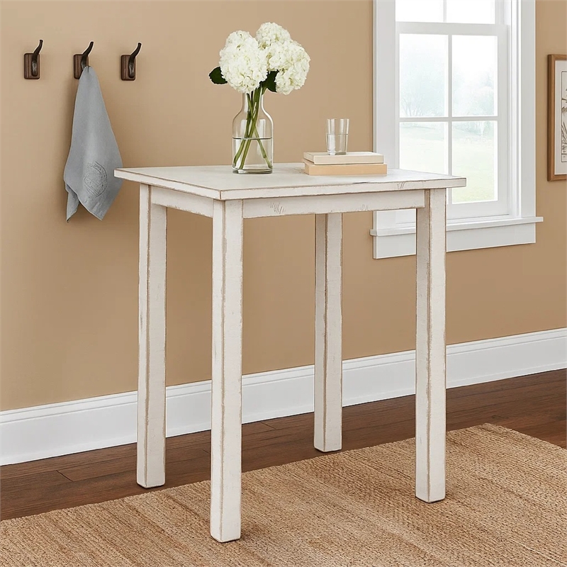 Rena Counter Table- 48 Inch Rectangular White Sand Mahogany Wood