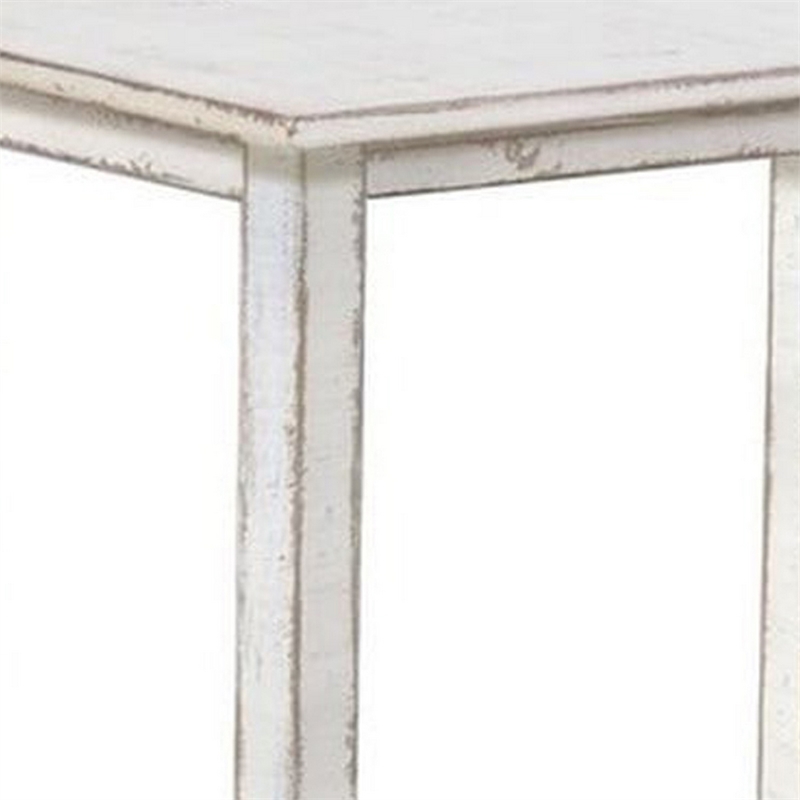 Rena Counter Table- 48 Inch Rectangular White Sand Mahogany Wood