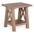 Anva End Table- Light Brown Mahogany- Shelf- Rectangular 24 Inch