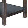 Nikay Side End Table- 1 Drawer- Shelf- Dark Brown Mindi Wood- 26 Inch