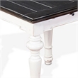 Kiyan End Table- 1 Drawer- Off White- Dark Brown Mahogany- 24 Inch