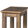 Flint Chairside End Table- 22 Inch Rectangular Dark Brown Mahogany