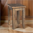 Flint Chairside End Table- 22 Inch Rectangular Dark Brown Mahogany