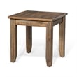 Flint Side End Table- Dark Brown Mahogany Wood Frame- 22 Inch Square